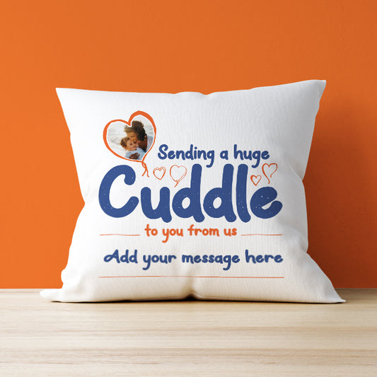 Photo Upload Cushion - Sending a Huge Cuddle
