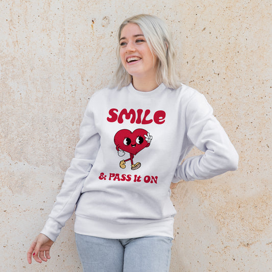 Smile & Pass It On (Heart) - Sweater