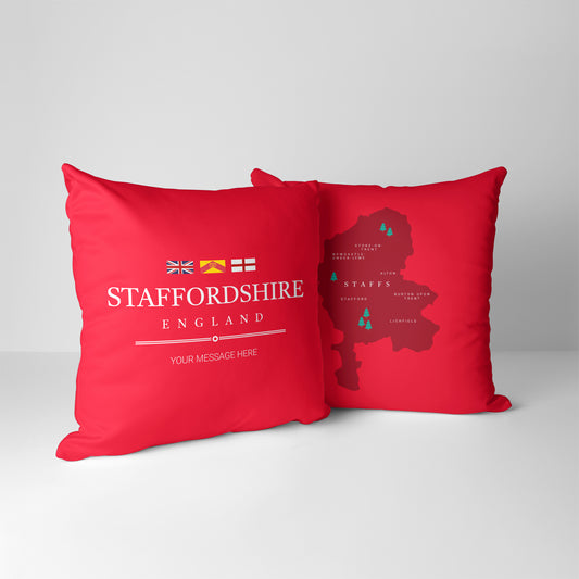 Personalised County Cushion - Staffordshire