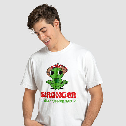 Stronger Than Yesterday Frog - T-Shirt