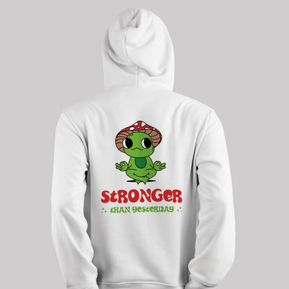 Stronger Than Yesterday Frog - Hoodie