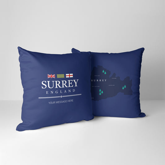 Personalised County Cushion - Surrey