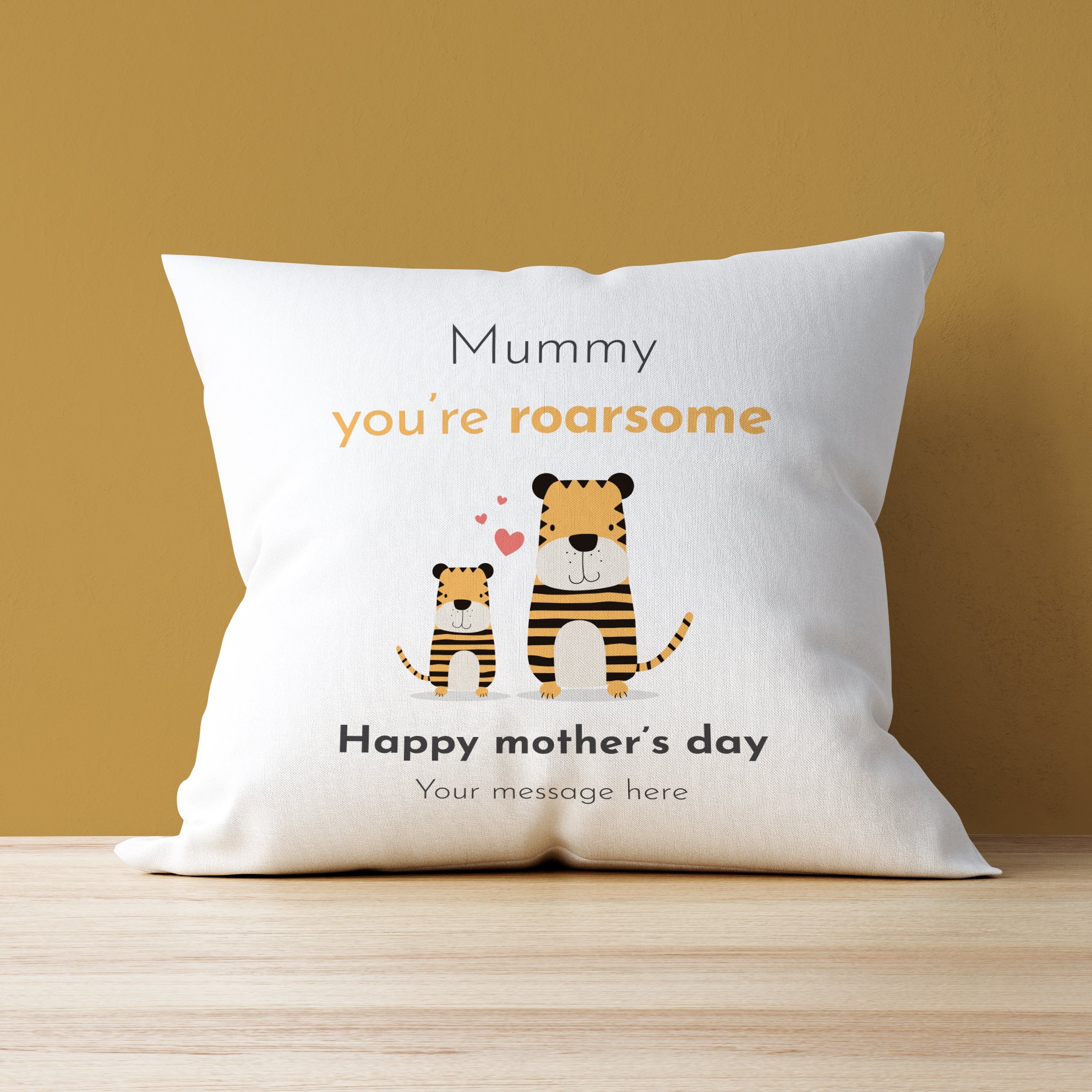 Mummy you're roarsome - Mother's Day personalised cushion