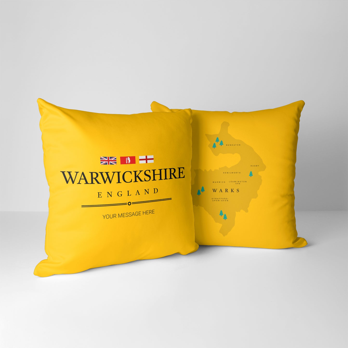 Personalised County Cushion - Warwickshire