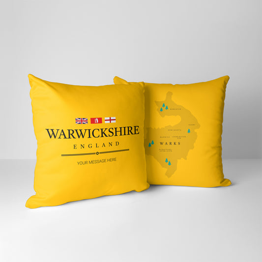 Personalised County Cushion - Warwickshire