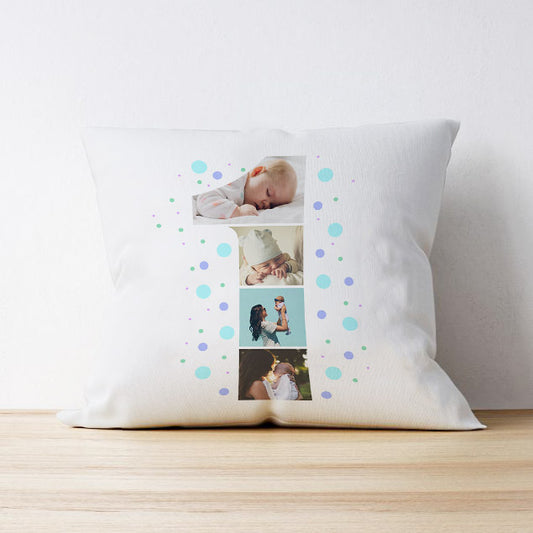 four Photo Upload Cushion - Age 1