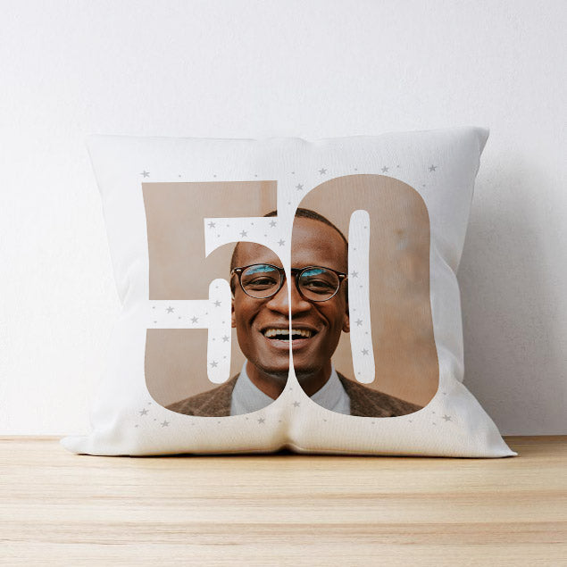 Photo Upload Cushion - 50 Stars