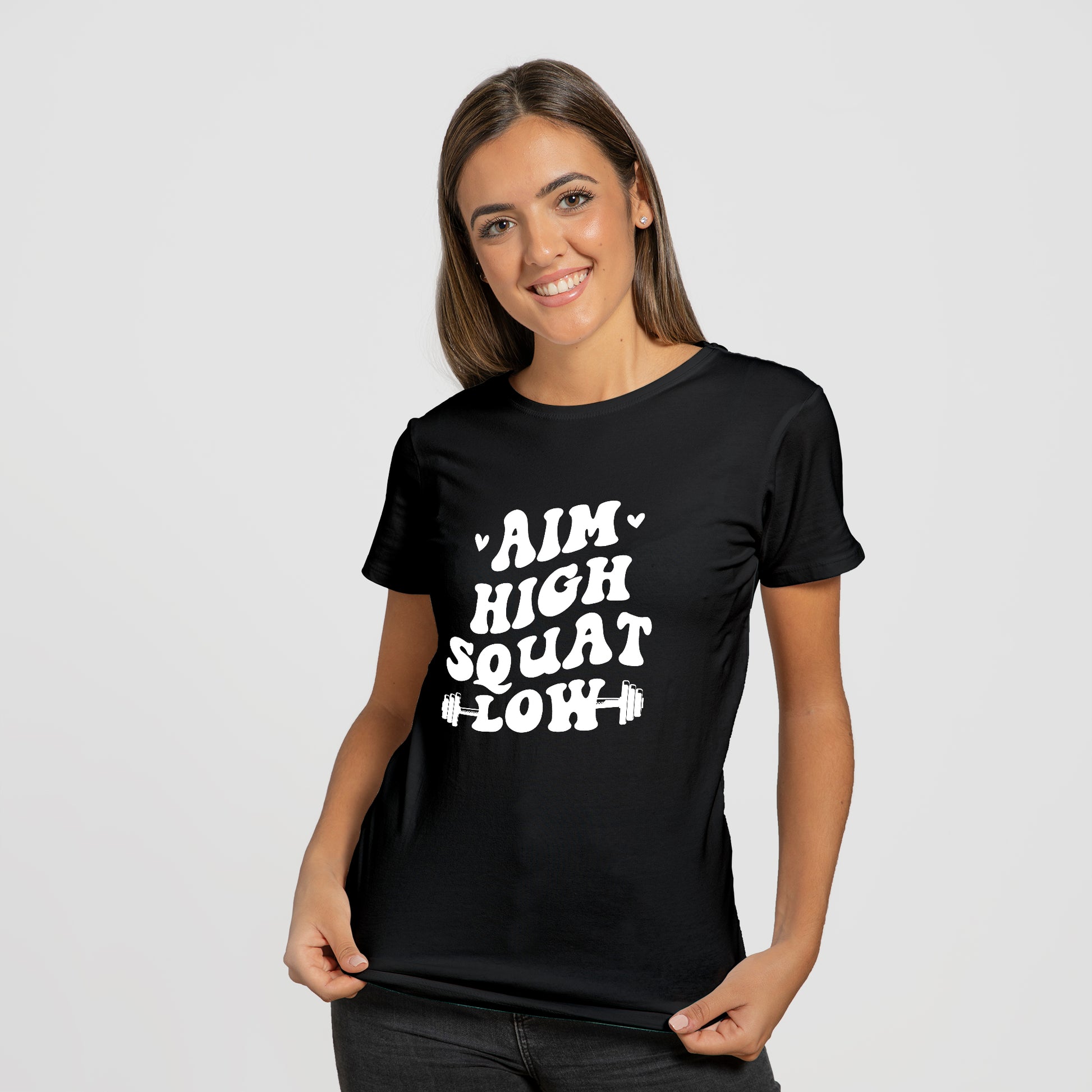 'Aim High Squat Low' T-Shirt - Custom Gifts 