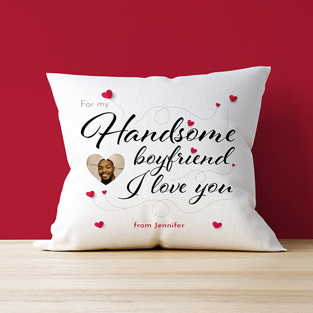 Photo Upload Cushion - Boyfriend Heart