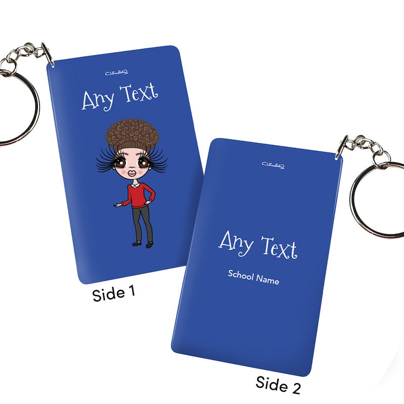 ClaireaBella Girls Personalised Blue Keyring - Image 1