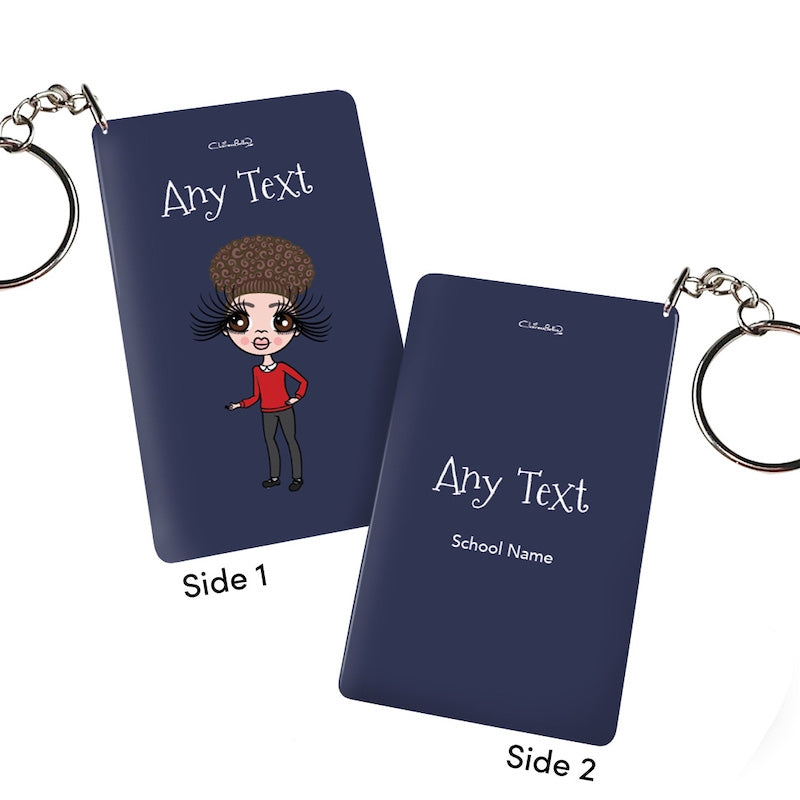 ClaireaBella Girls Personalised Navy Keyring - Image 1