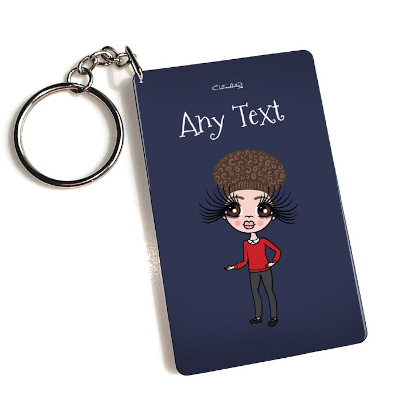 ClaireaBella Girls Personalised Navy Keyring - Image 4