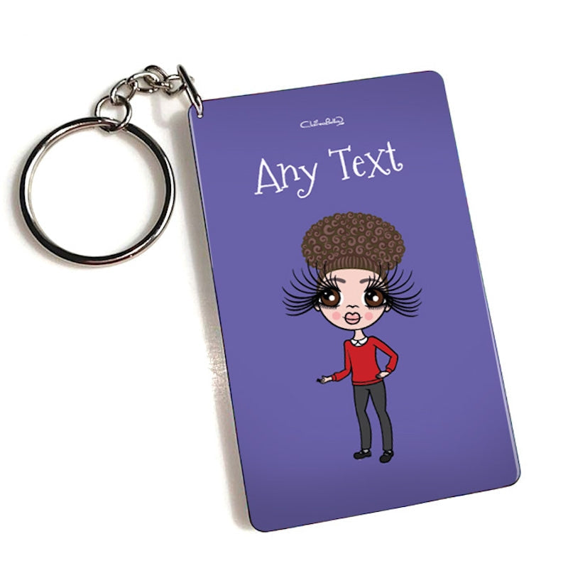 ClaireaBella Girls Personalised Purple Keyring - Image 2