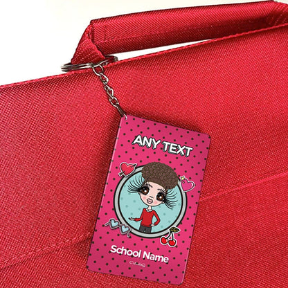 ClaireaBella Girls Personalised Polka Dots Keyring - Image 3