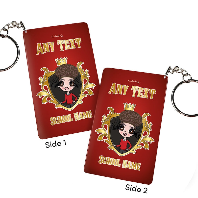 ClaireaBella Girls Personalised Royal Crest Keyring - Image 2