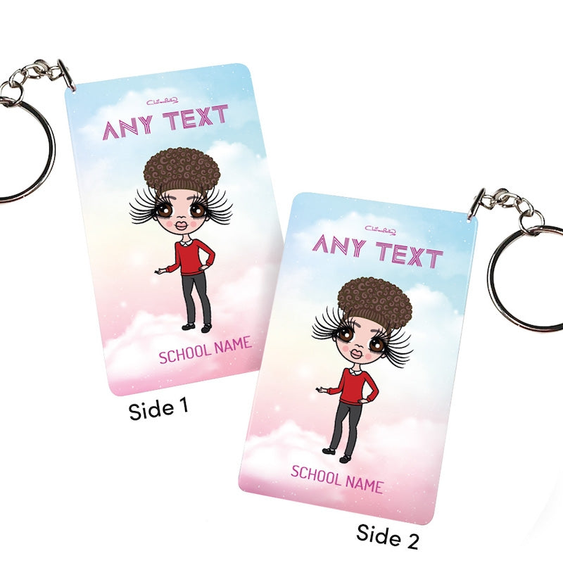 ClaireaBella Girls Personalised Unicorn Colours Keyring - Image 2