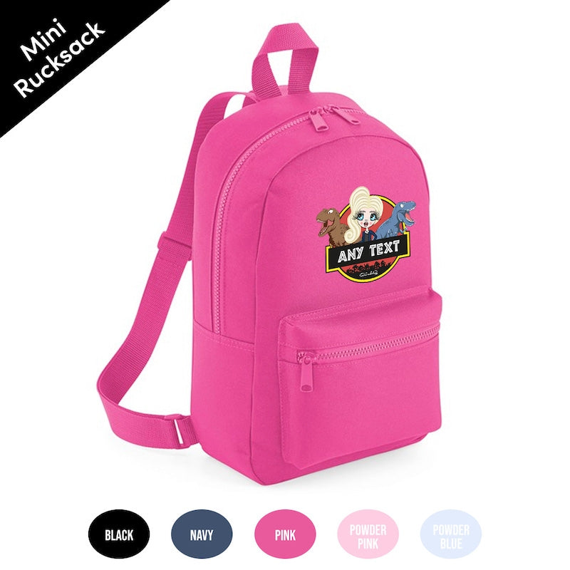 ClaireaBella Girls Personalised Dinosaurs Mini Rucksack - Image 2