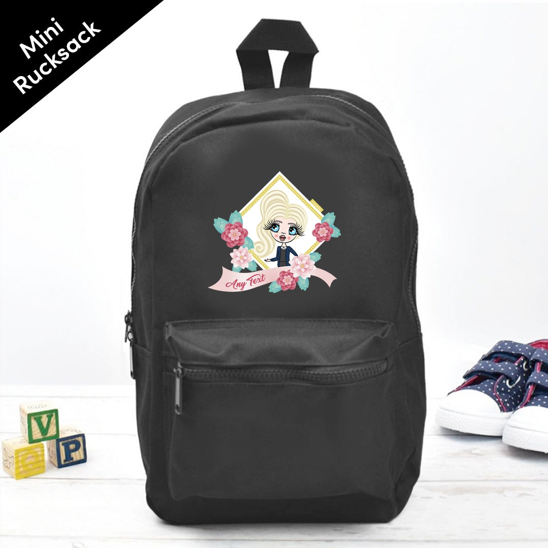 ClaireaBella Girls Personalised Floral Mini Rucksack - Image 3