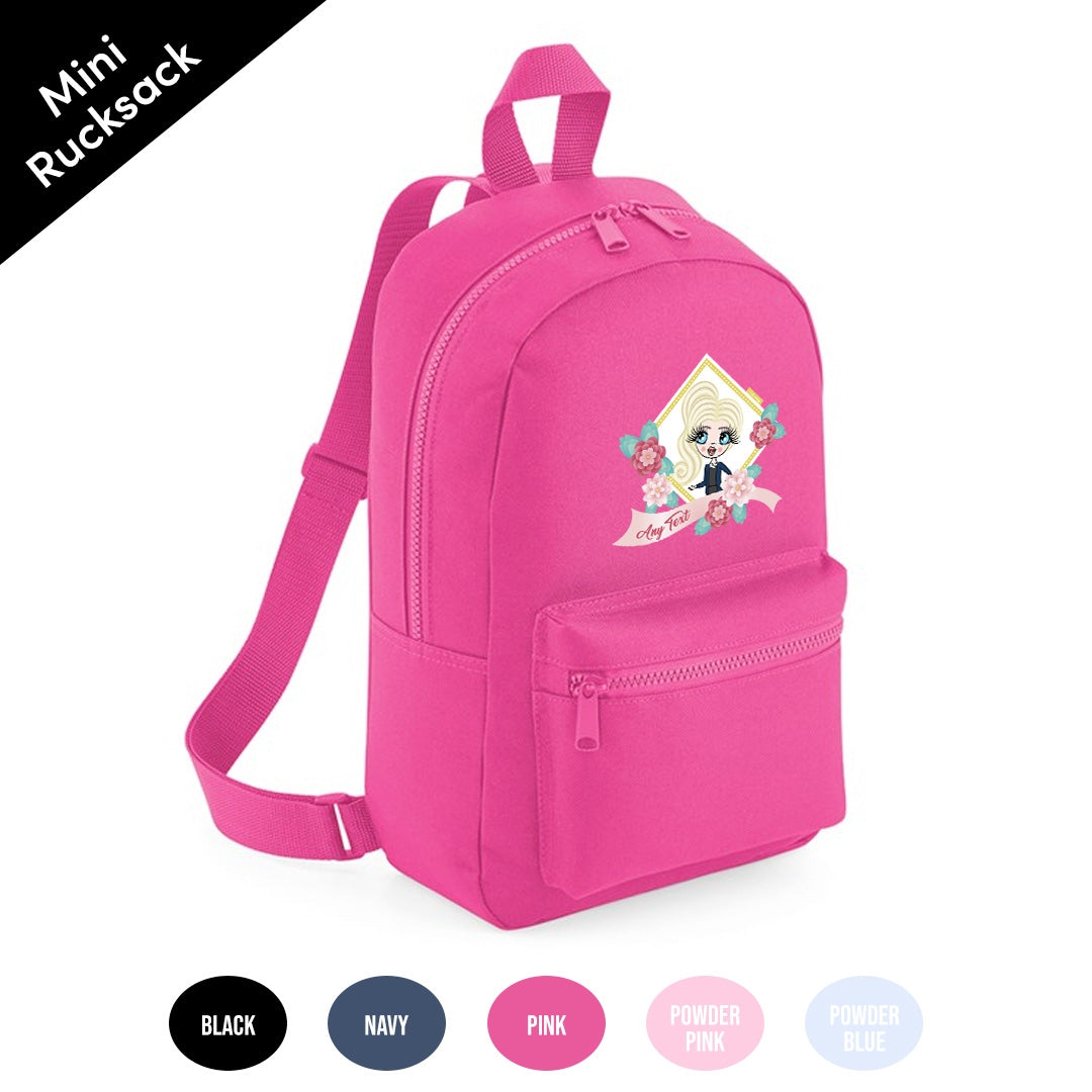 ClaireaBella Girls Personalised Floral Mini Rucksack - Image 2