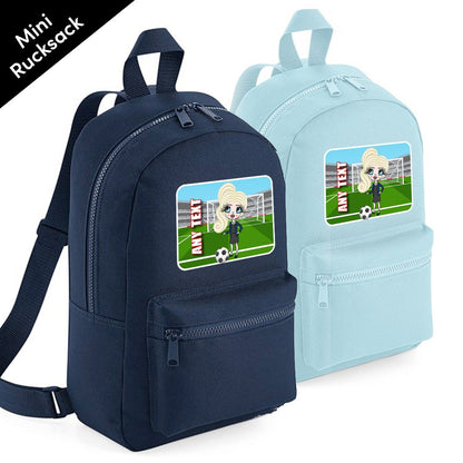 ClaireaBella Girls Personalised Football Mini Rucksack - Image 3