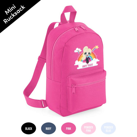 ClaireaBella Girls Personalised Rainbow Mini Rucksack - Image 1