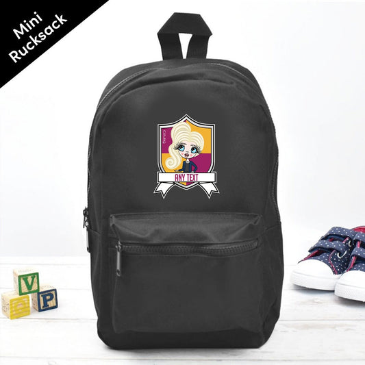 ClaireaBella Girls Personalised Shield Mini Rucksack - Image 1