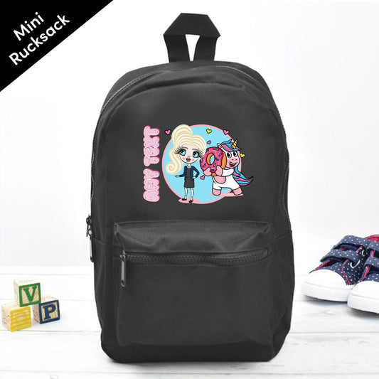 ClaireaBella Girls Personalised Unicorn Mini Rucksack - Image 1