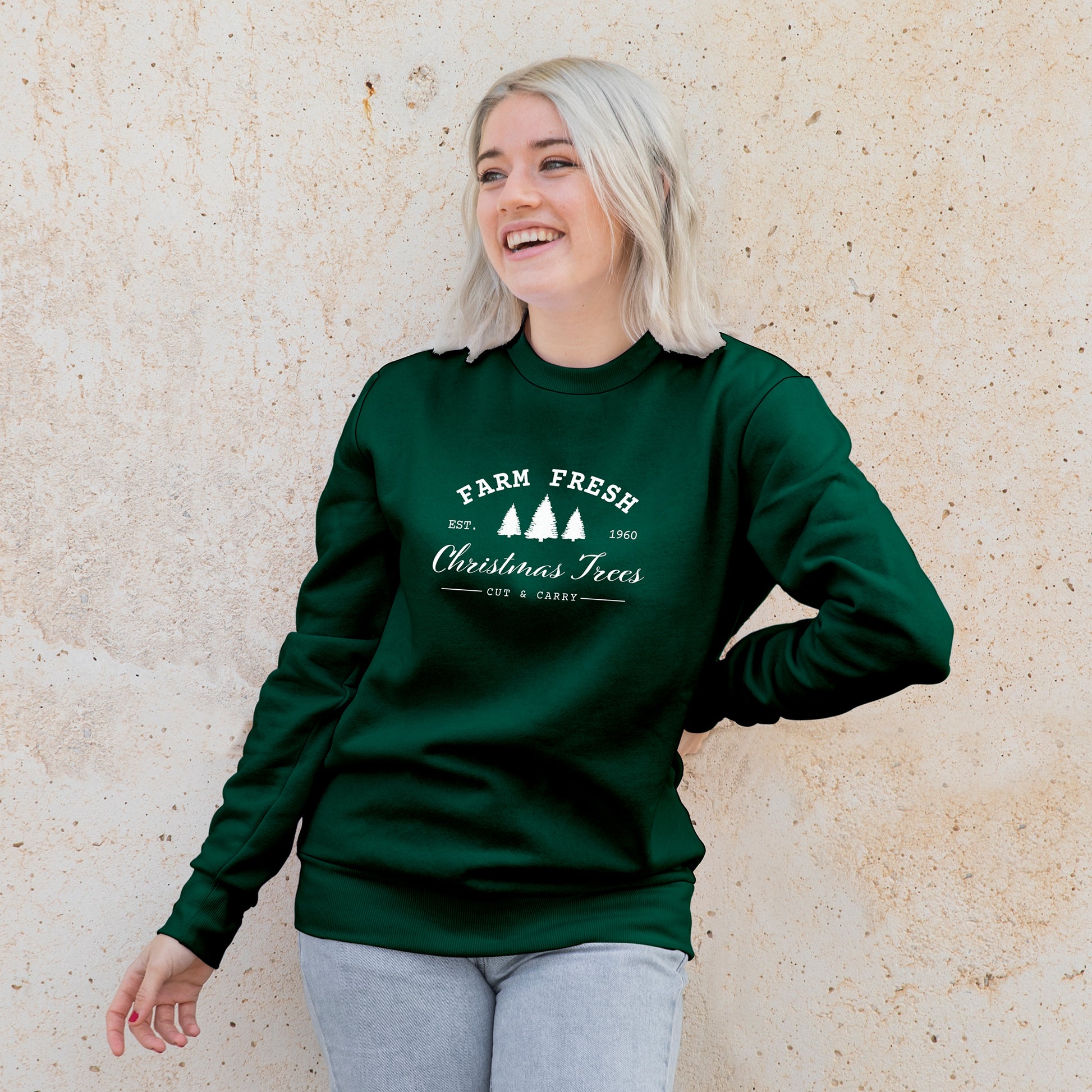 'Farm Fresh Christmas Trees'  Sweatshirt - Custom Gifts 