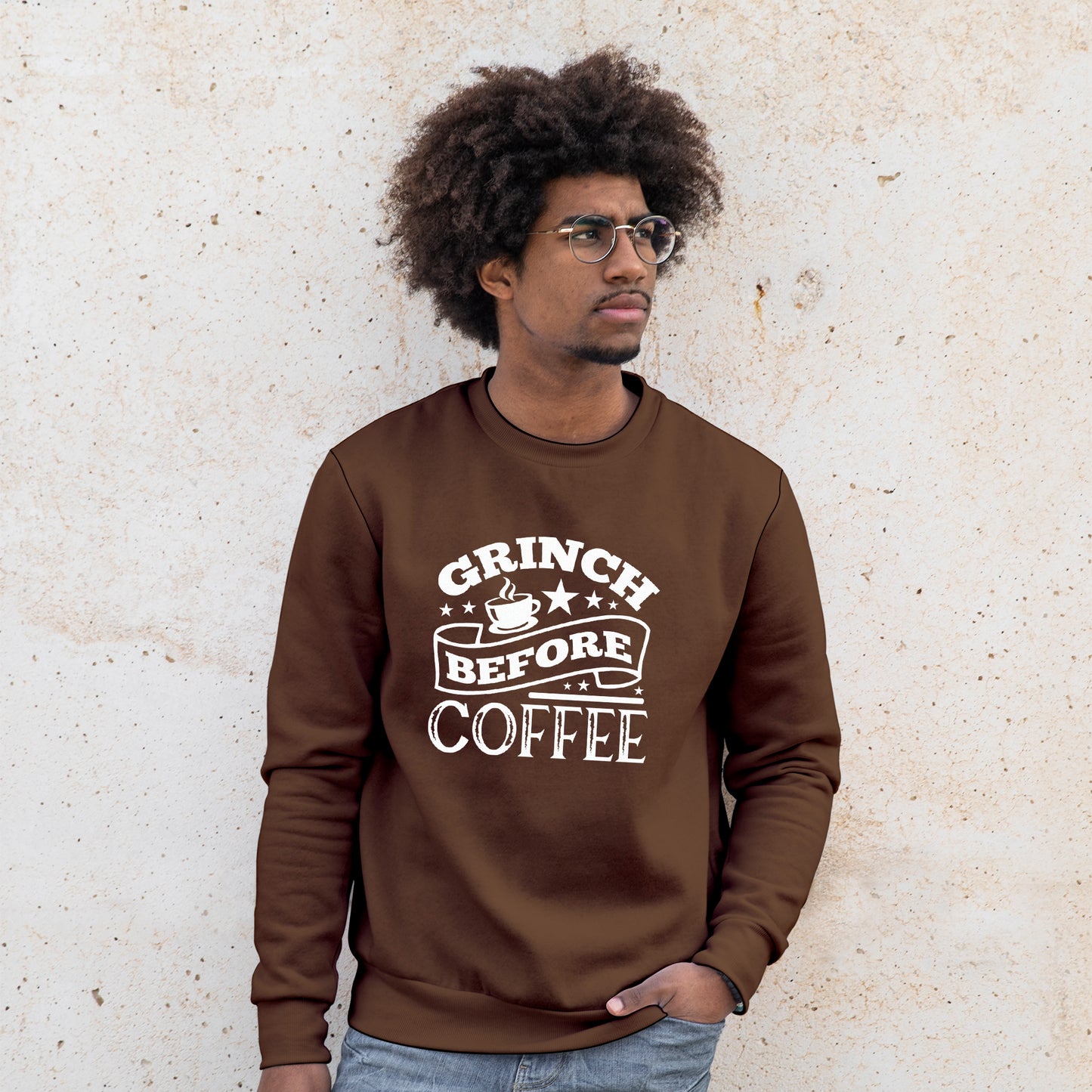 'Grinch Before Coffee' Sweatshirt - Custom Gifts 