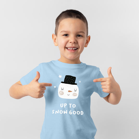 'Up to Snow Good' Kids T-Shirt - Custom Gifts 