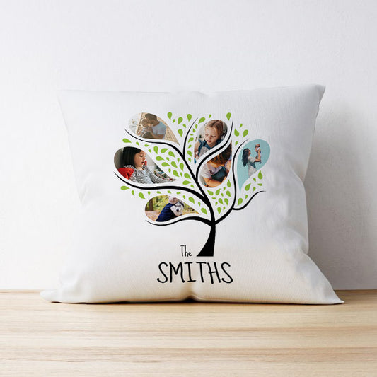 Six Photo Upload Cushion - Family Tree