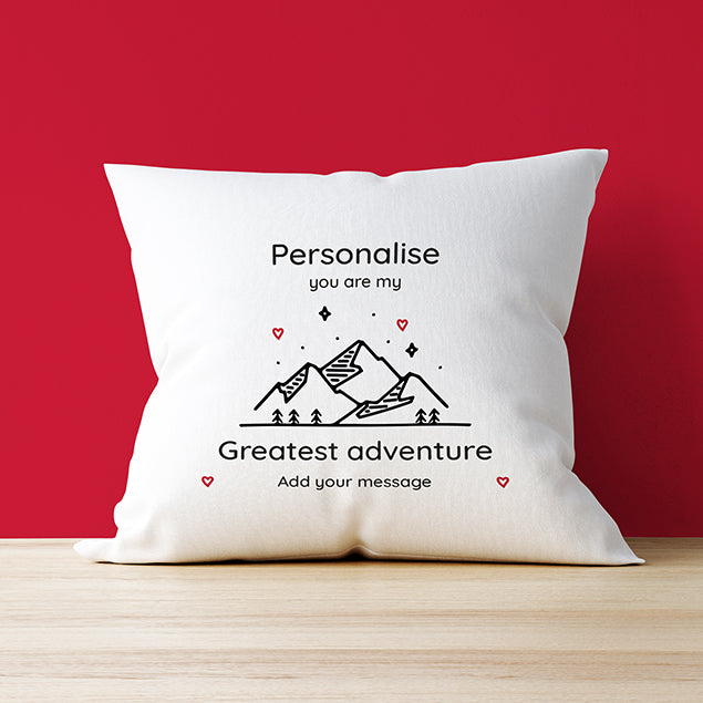 Personalised Cushion - Greatest Adventure