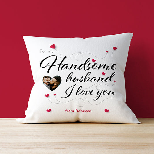 Photo Upload Cushion - Husband Heart