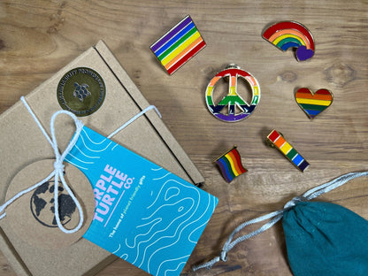 Rainbow LGBT Pride Badges Gift Set x6