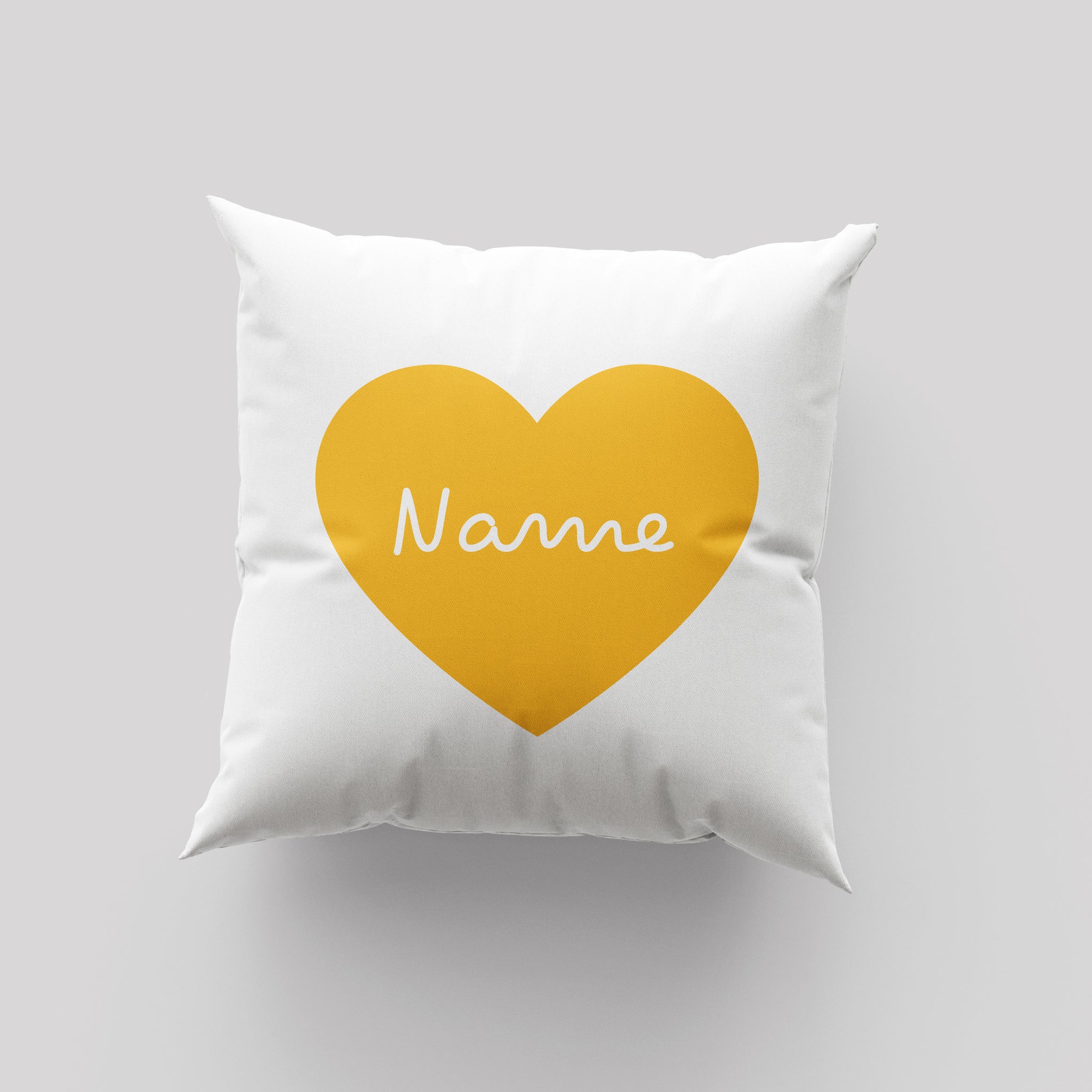 Island Inspired Heart Cushion Gold
