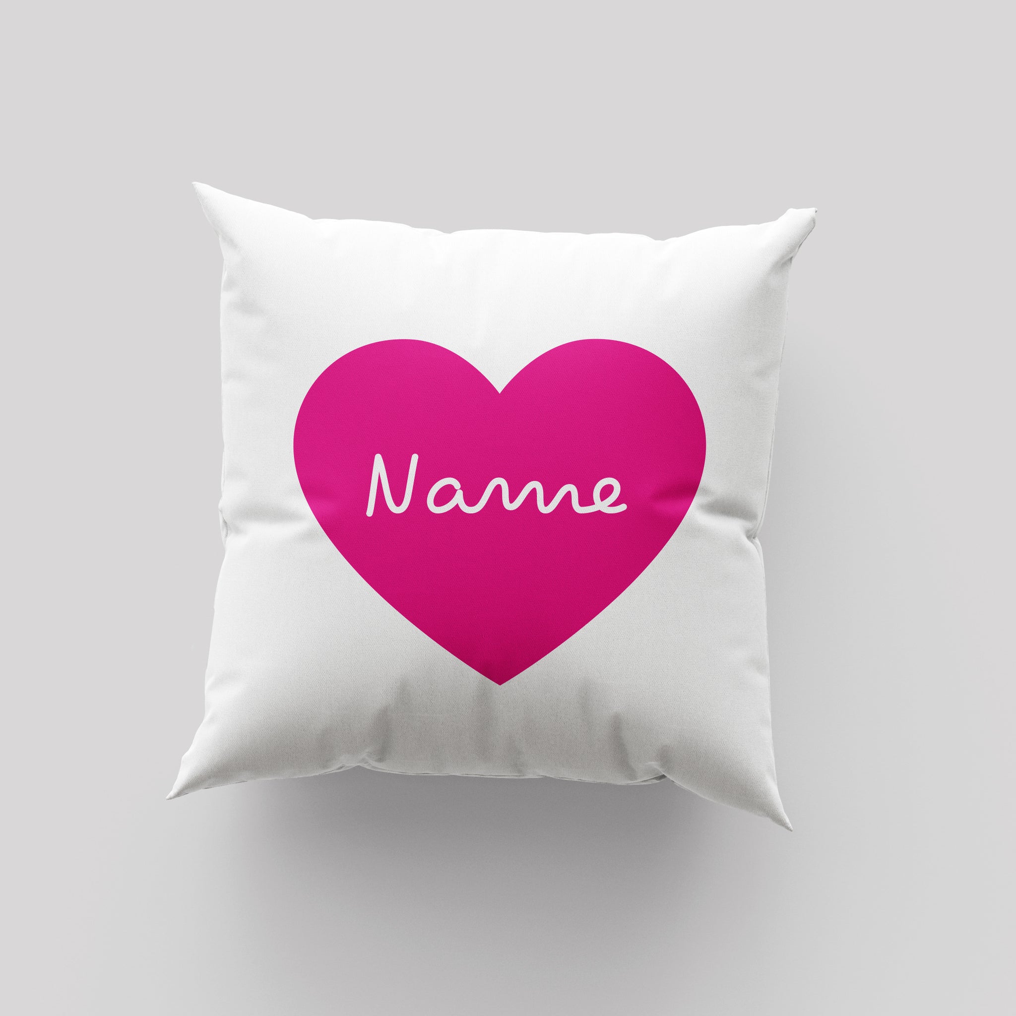 Island Inspired Heart Cushion Pink