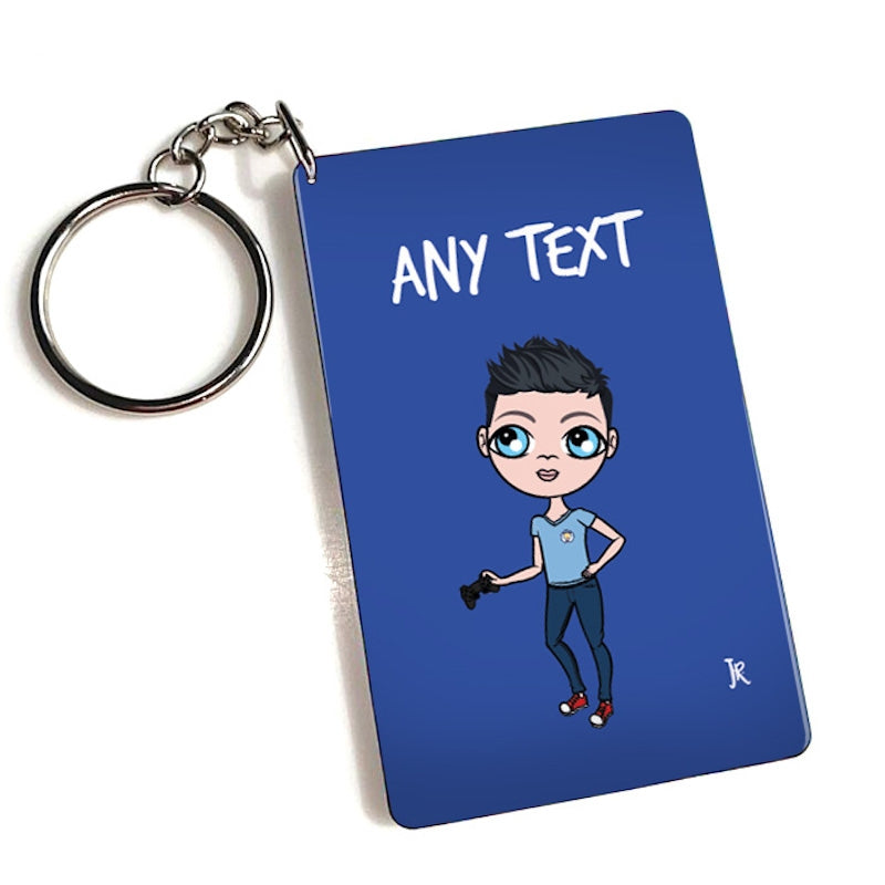 Jnr Boys Personalised Blue Keyring - Image 2