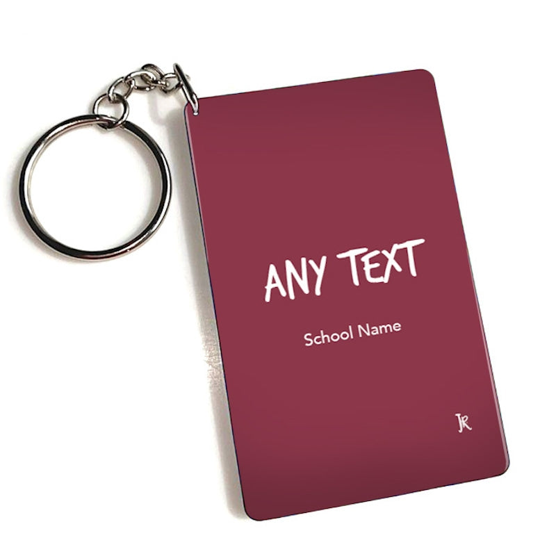 Jnr Boys Personalised Burgundy Keyring - Image 4