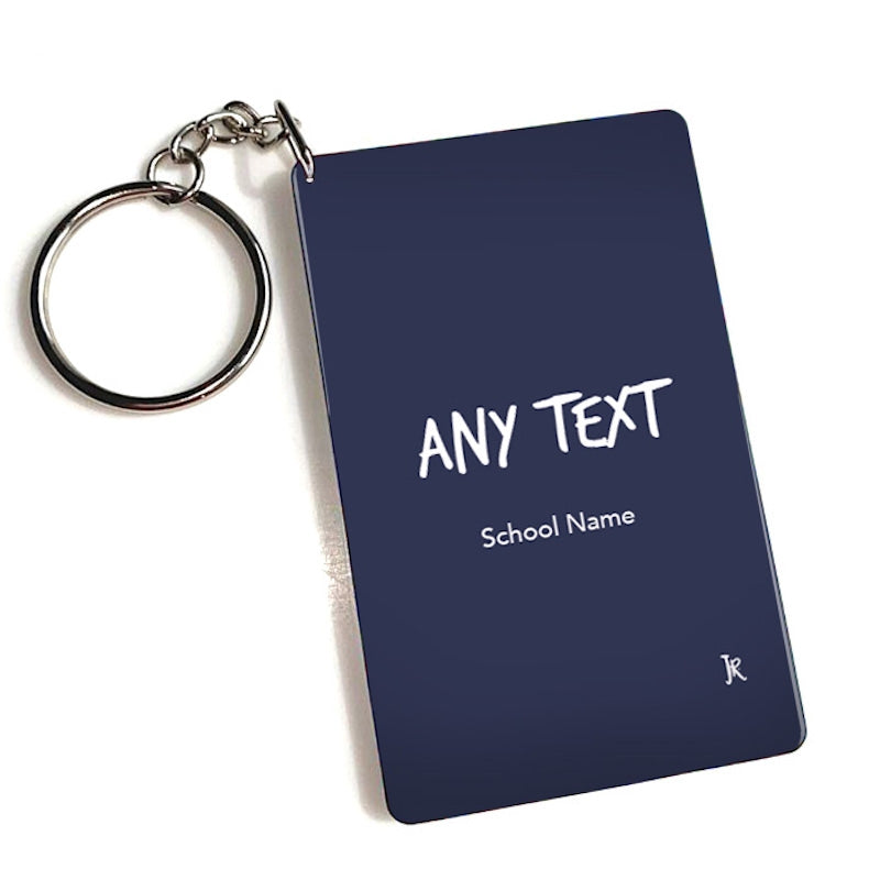 Jnr Boys Personalised Navy Keyring - Image 3