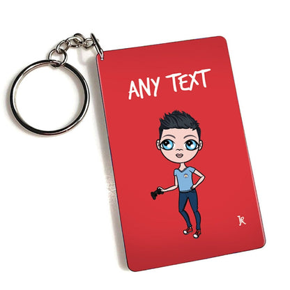 Jnr Boys Personalised Red Keyring - Image 3