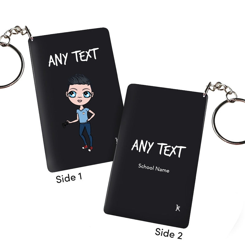 Jnr Boys Personalised Black Keyring - Image 1