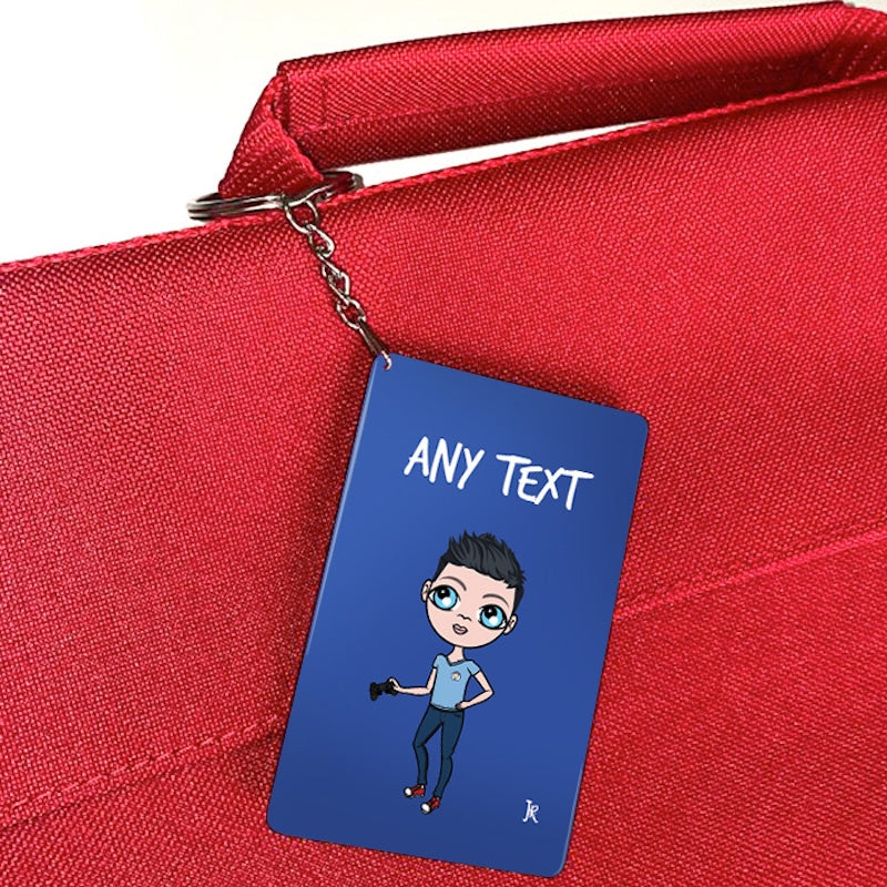 Jnr Boys Personalised Blue Keyring - Image 4