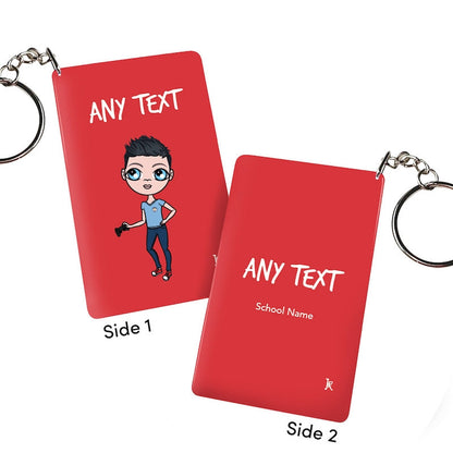 Jnr Boys Personalised Red Keyring - Image 1