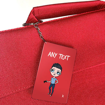 Jnr Boys Personalised Red Keyring - Image 4