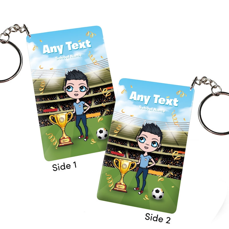 Jnr Boys Personalised Football Champ Keyring - Image 2