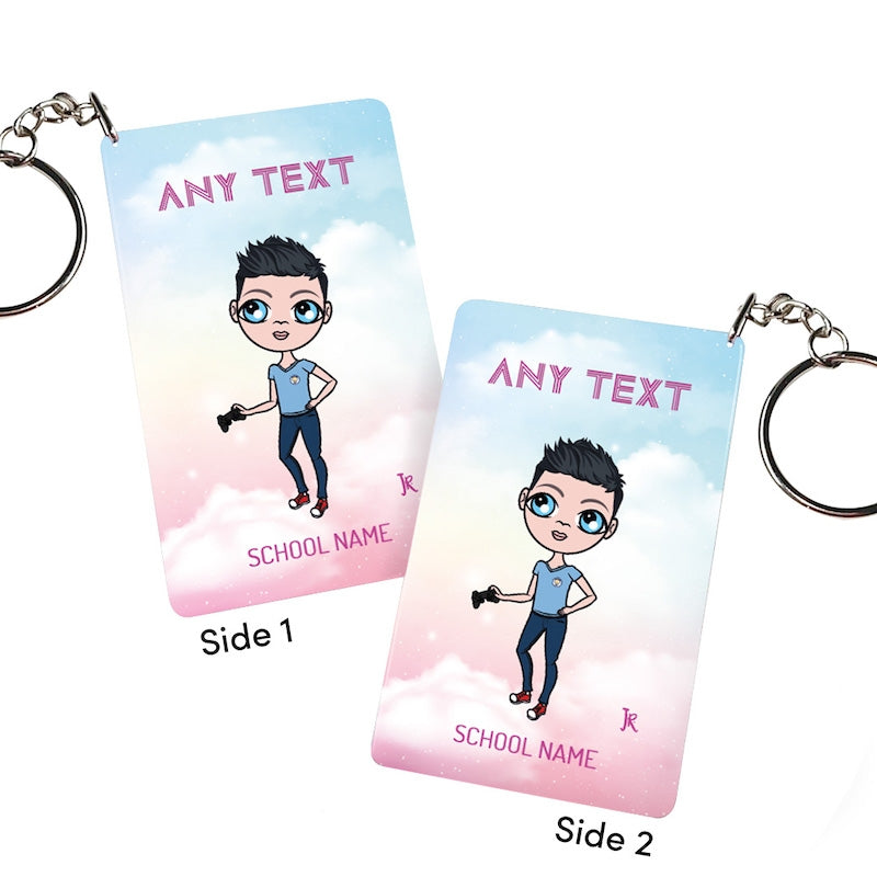 Jnr Boys Personalised Unicorn Colours Keyring - Image 2