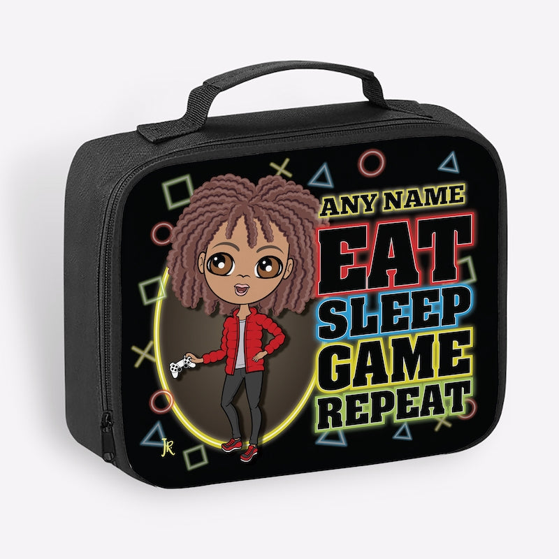 Jnr Boys Eat Sleep Game Repeat Cooler Lunch Bag - Image 4