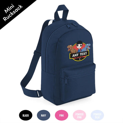 Jnr Boys Personalised Dinosaurs Mini Rucksack - Image 2