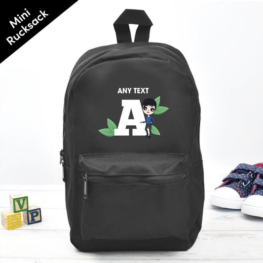 Jnr Boys Personalised Initial Leaf Mini Rucksack - Image 1