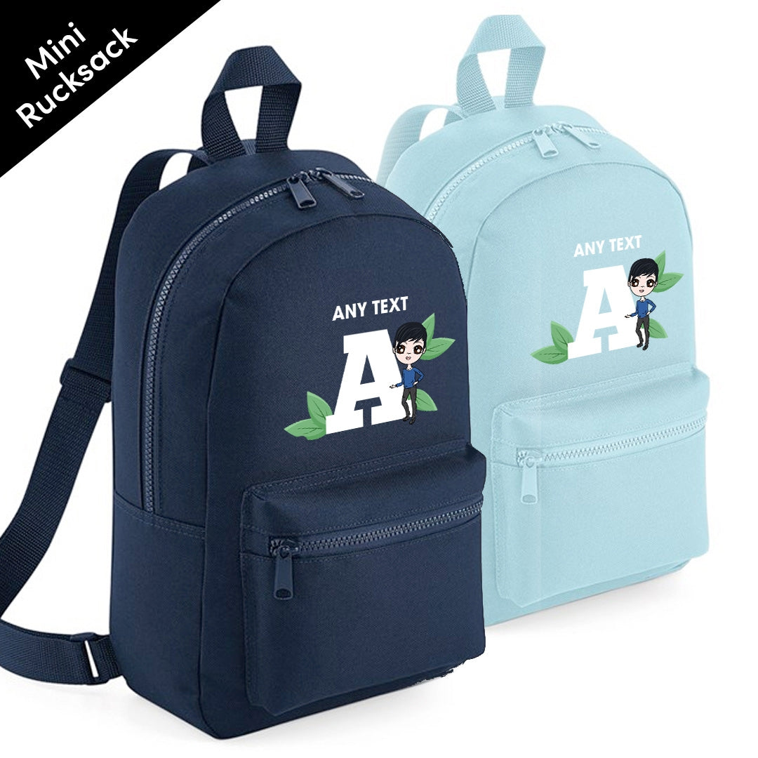 Jnr Boys Personalised Initial Leaf Mini Rucksack - Image 4